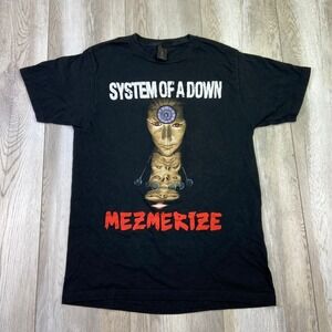 System of A Down Mezmerize Shirt Mens Small Black Album Cover Artwork Band